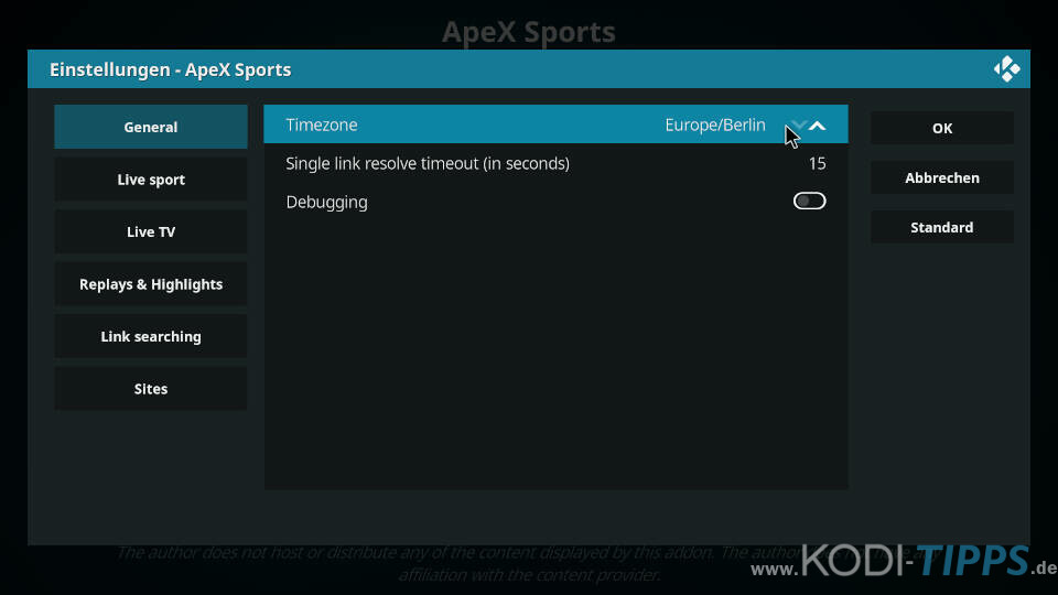 Instale ApeX Sports Kodi Addon - Paso 12