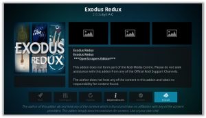 Asistente de instalación de Exodus Redux