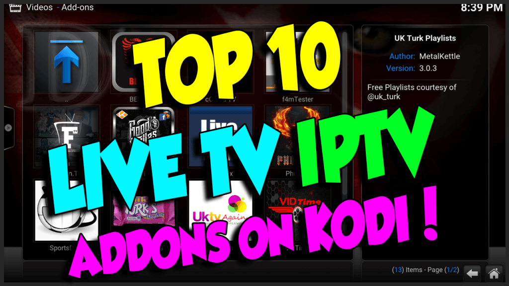 Los 10 mejores addons de IPTV Live Kodi